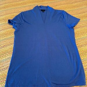 Talbots Women's V-Neck Royal Blue Blouse Size M